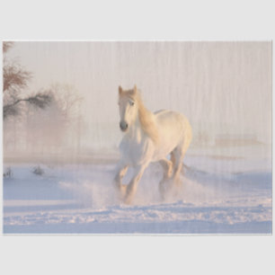 Winterpferd Seidenpapier