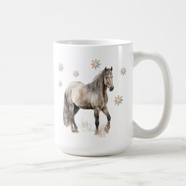 Winterpferd-Tasse Kaffeetasse (Rechts)