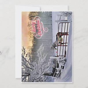 Winterpferde Weihnachtskarte Feiertagskarte