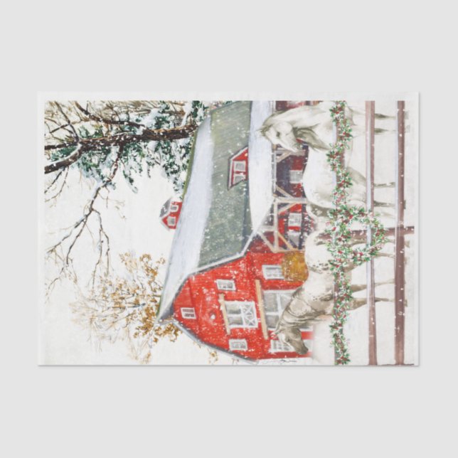 Winterpferdpapier Seidenpapier (Vorderseite)