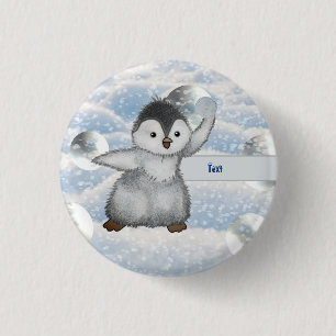 Winterpinguin  button
