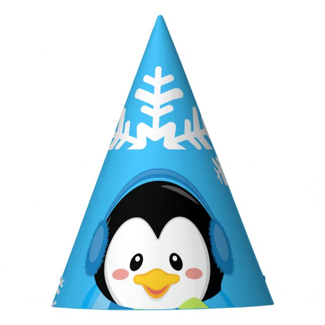 Winterpinguin-Party Partyhütchen (Vorderseite)