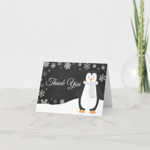 Winterpinguin-Schneeflocke Danke Karte