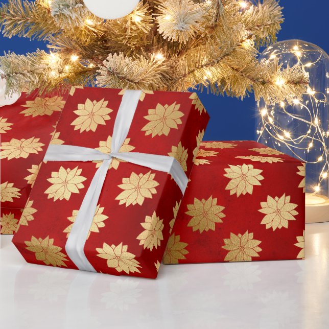 Winterpoinsettia Blume Geschenkpapier (Feiertage)