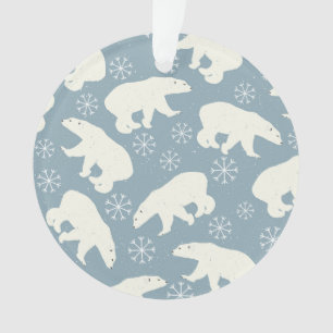 Winterpolar nahtloses Muster + Ihre Ideen Ornament