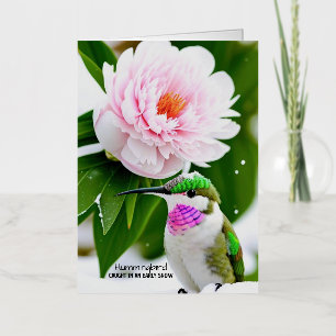 Winterpony: 12x18 Silver Foil Faltes Urlaubskarte