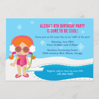Winterpool Party Einladung