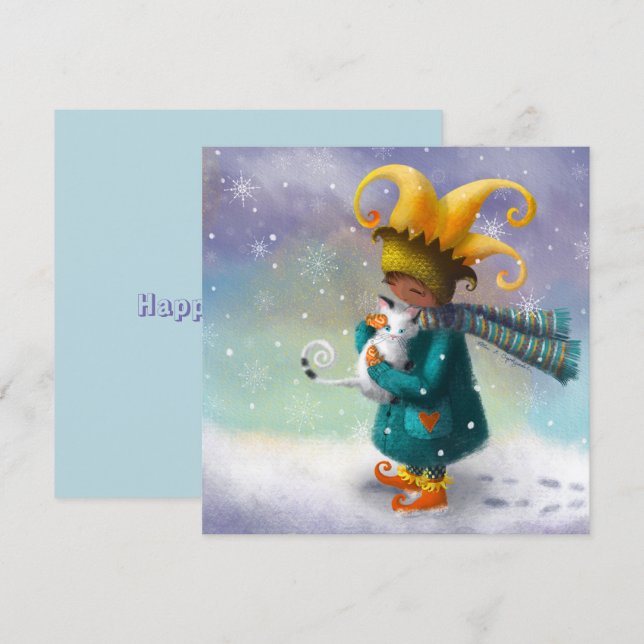 Winterprinzessin und ihre Katze (Vorne/Hinten)