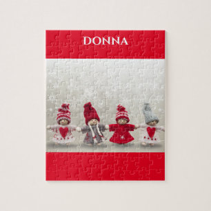 Winterpuzzle mit Kindernamen.