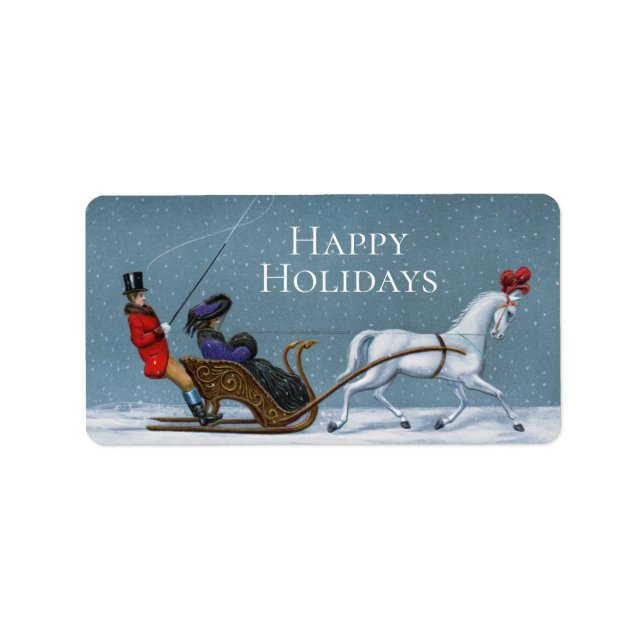 Winterreisende Adressaufkleber (Vorne)