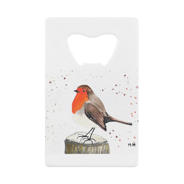 Winterrobin Geldbeutel Flaschenöffner (Vorderseite)