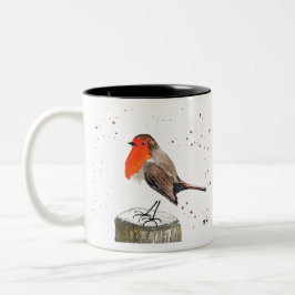 Winterrobin Zweifarbige Tasse