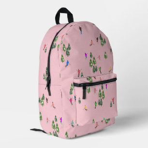 Winterrosa Skifahrer Skifahren Bedruckter Rucksack