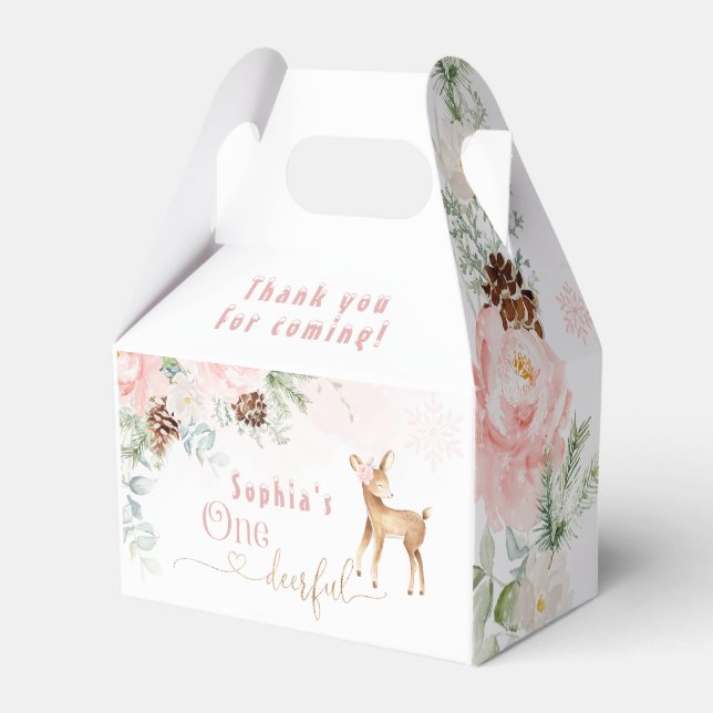 Winterröschenrosa Geburtstagswild Geschenkschachtel (Vorderseite)