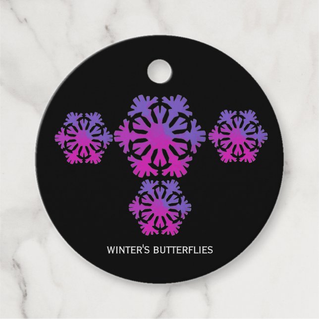  Winter's Butterflies snowflakes Geschenkanhänger (Vorderseite)