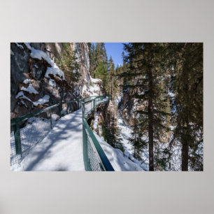 Winters Frozen Beauty Path zum Johnson Creek Upper Poster