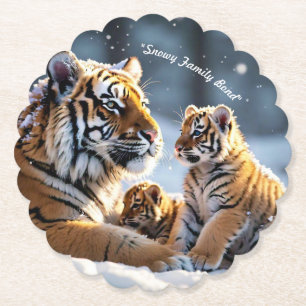 "Winter's Gentle Tiger Guardians" Untersetzer