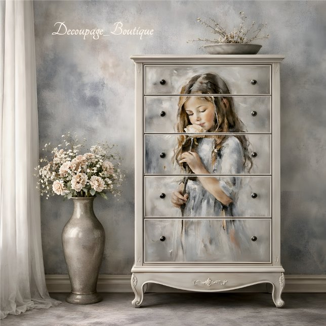 Winter's Grace Decoupage Seidenpapier (Winter's Grace Decoupage Tissue Paper Mockup)