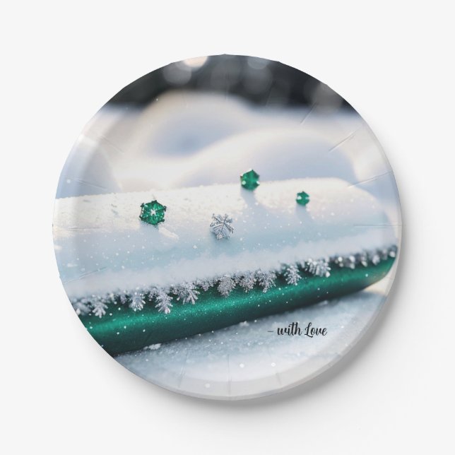 Winter's Soft Glow Pappteller (Vorderseite)