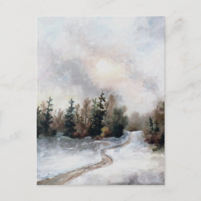 Winters Sunset Postcard Postkarte (Vorderseite)