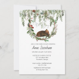 Wintersaison Baby Boy Dusche Einladung