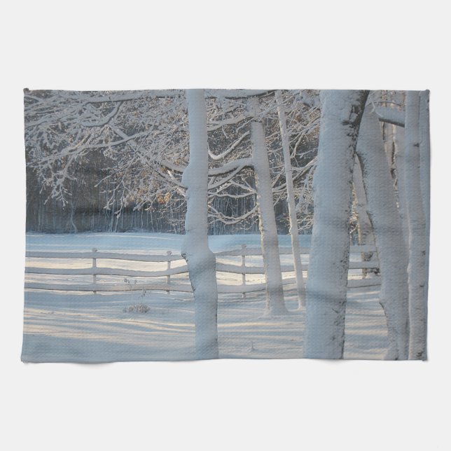 Wintersaison Geschirr Handtuch (Horizontal)