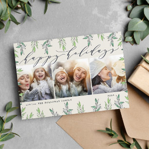 Wintersaison Holiday Foto Collage Card Feiertagskarte