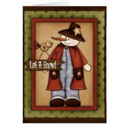 Wintersaison Snowfolk Snowman Grußkarte 5