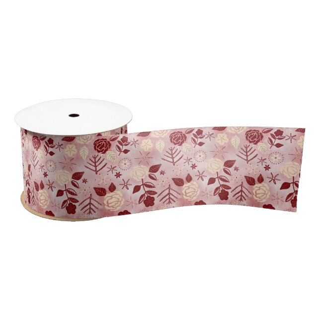 Wintersatin-Rose Satinband (Spule)