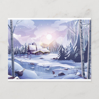WINTERSCENERY Postkarte