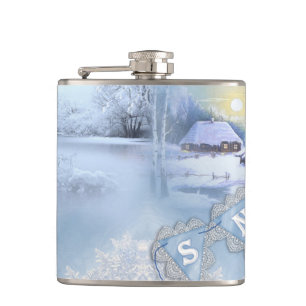 WINTERSCHENKE AUS BLAU UND WEISS FLACHMANN