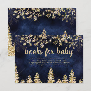 Winterschicke Goldschnee-Pinienbücher für das Baby Begleitkarte