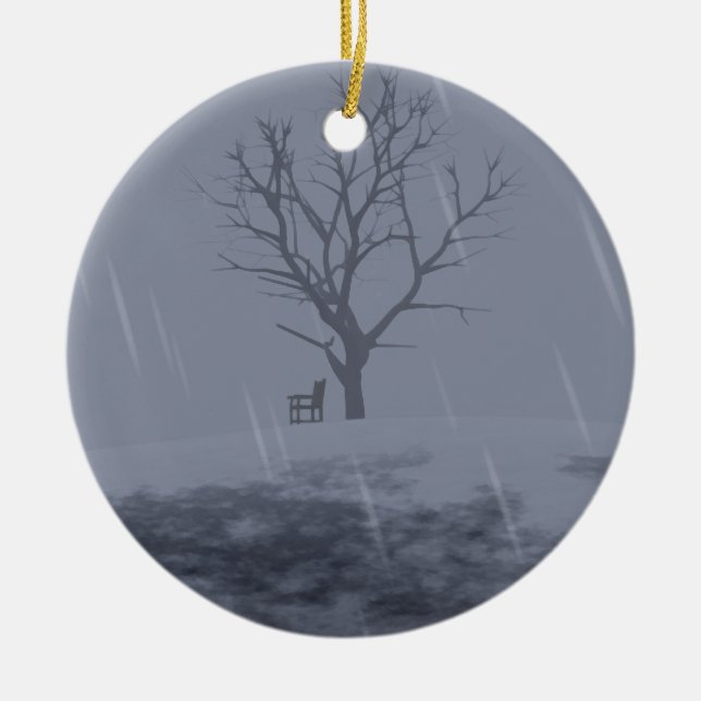 Winterschillernornament Keramikornament (Vorne)