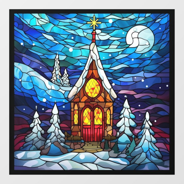 Winterschlussklammer Fensteraufkleber (Blatt)