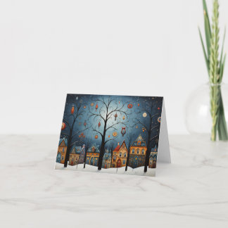 Winterschmuck Skandinavische Folklore Karte