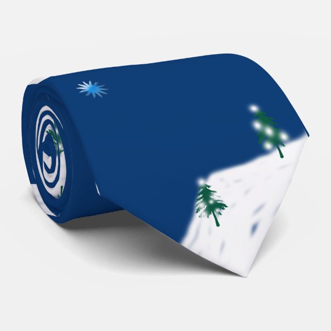 Winterschnecken für Männer Krawatte (Gerollt)