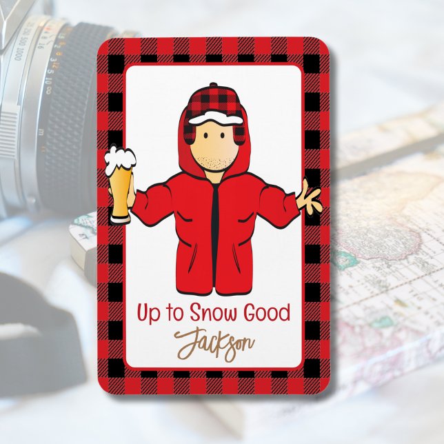 Winterschnee Alaskan Urlaub Sprichwort für Ihm Magnet (Von Creator hochgeladen)