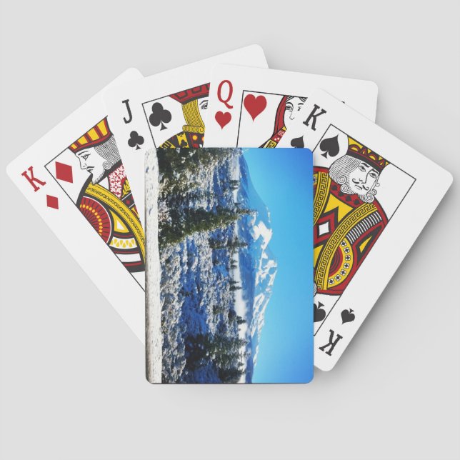 Winterschnee am Berg Shasta, CA Spielkarten (Rückseite)