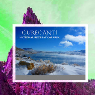 Winterschnee am Blue Mesa Resort Curecanti NRA Postkarte