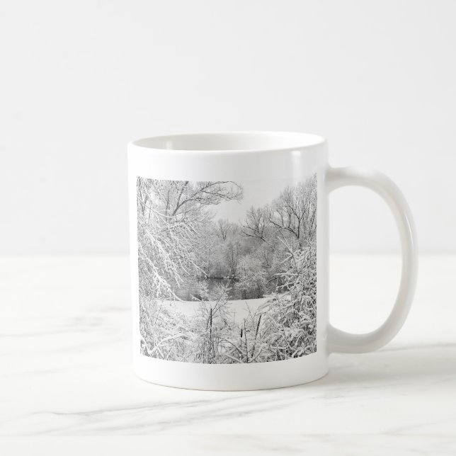 Winterschnee am Huron River Kaffeetasse (Rechts)