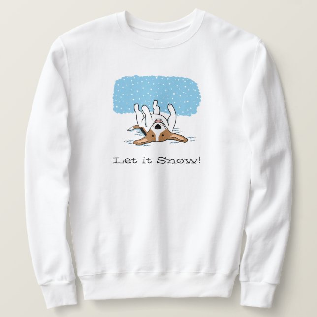 Winterschnee-Beagle - Niedlicher Schneehundurlaub Sweatshirt (Design vorne)