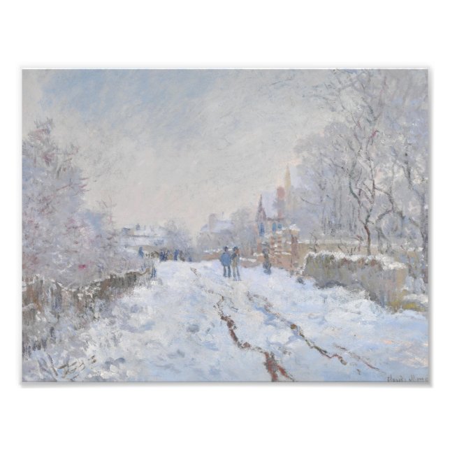 Winterschnee bei Argeteuil Fotodruck (Vorne)