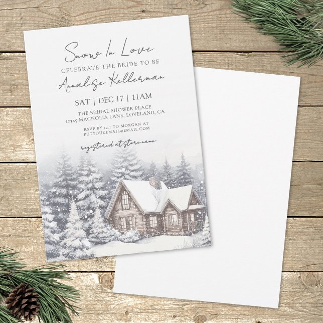 Winterschnee-Brautparty Einladung (Winter Snow Bridal Shower Invitation)