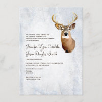 Winterschnee Camouflage Jagd Hirsch Hochzeit Einla