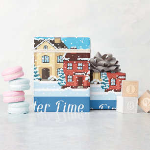 Winterschnee Geschenkpapier