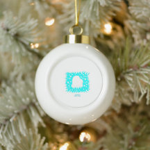 Winterschnee Herzliche Keramik Runde Ornamente