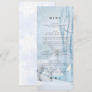 Winterschnee-Hochzeitkarte Programm