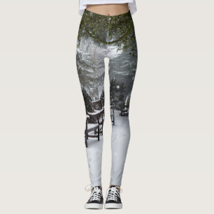 Winterschnee im Park Leggings