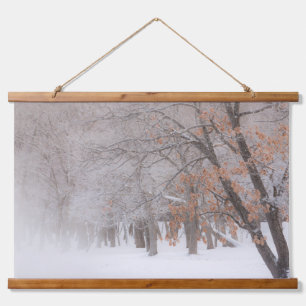 Winterschnee   Kussharo-See Wandteppich Mit Holzrahmen