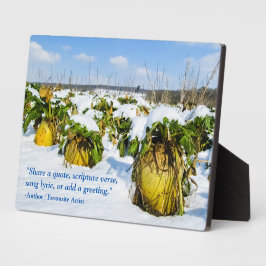 Winterschnee - Personalisiert Fotoplatte